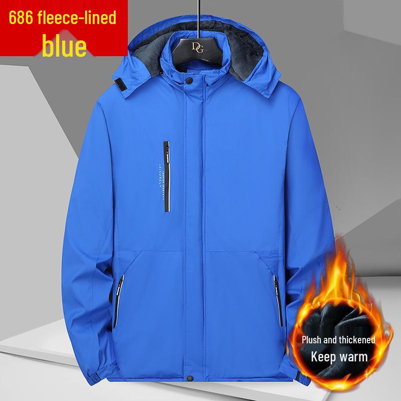 Veste d'hiver imperméable et respirante pour homme, doublée polaire, pour la pêche