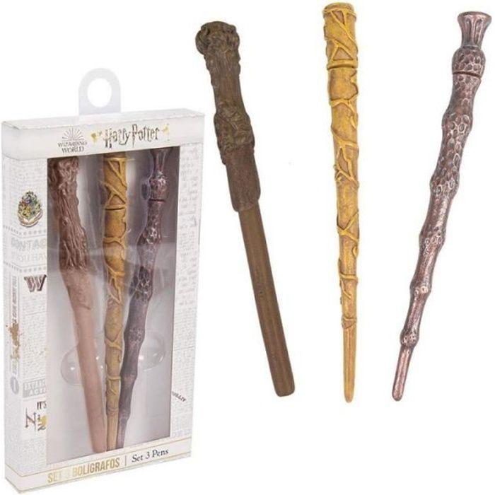 Stylo - Harry Potter - Set de 3 - Baguettes Magiques - Noir - Enfant