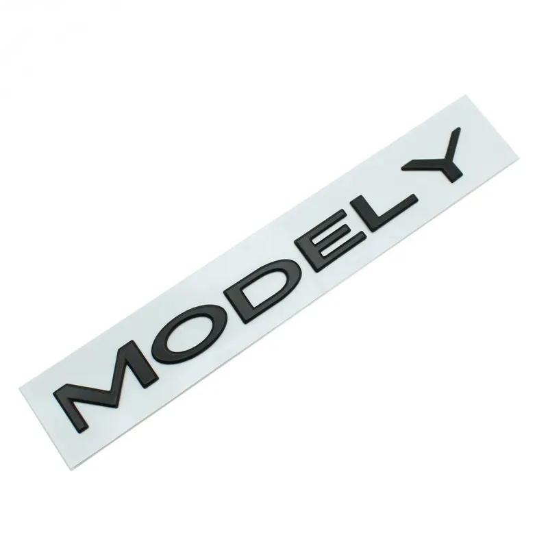 Original 3D ABS Letters Logo For Tesla MODEL 3 Y Car Rear Tailgate Trunk Emblem Badge Decal Stickers Auto Styling Accessories