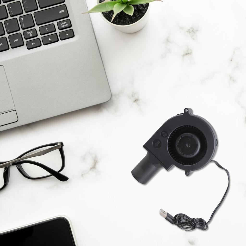 USB 5V Turbo Blower 3 Speed Adjustable Fan For Outdoor Camping Forge Fire Management Tool