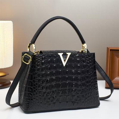 Vysoce kvalitní textura Krokodýl Vícevrstvá kabelka Nová Niche móda Vše v jednom Crossbody kabelka Ležérní přes rameno