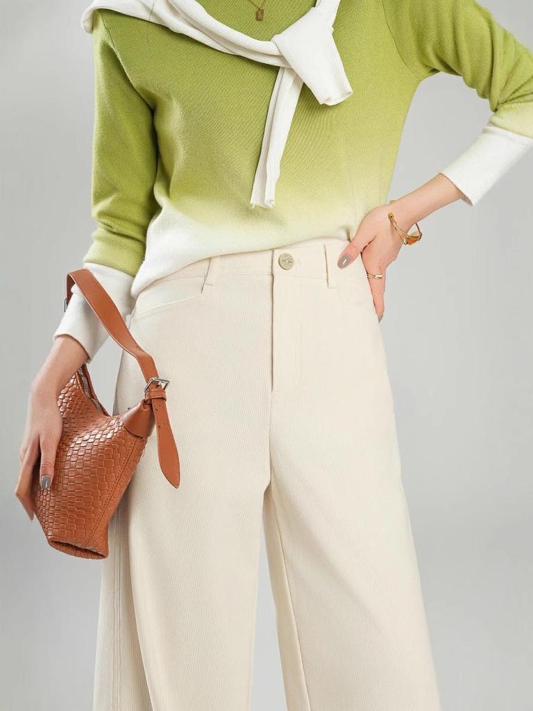 Women's High Waist Wide Leg Banana Pants - Slimming, Drapey, Loose Fit for Spring & Autumn