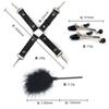 BDSM Bondage Restraint Set Sex Pouta Whip Anální korálky Anální kolík Anální kolík Bullet Vibrator Sexuální hračky pro ženy Dospělé S&M