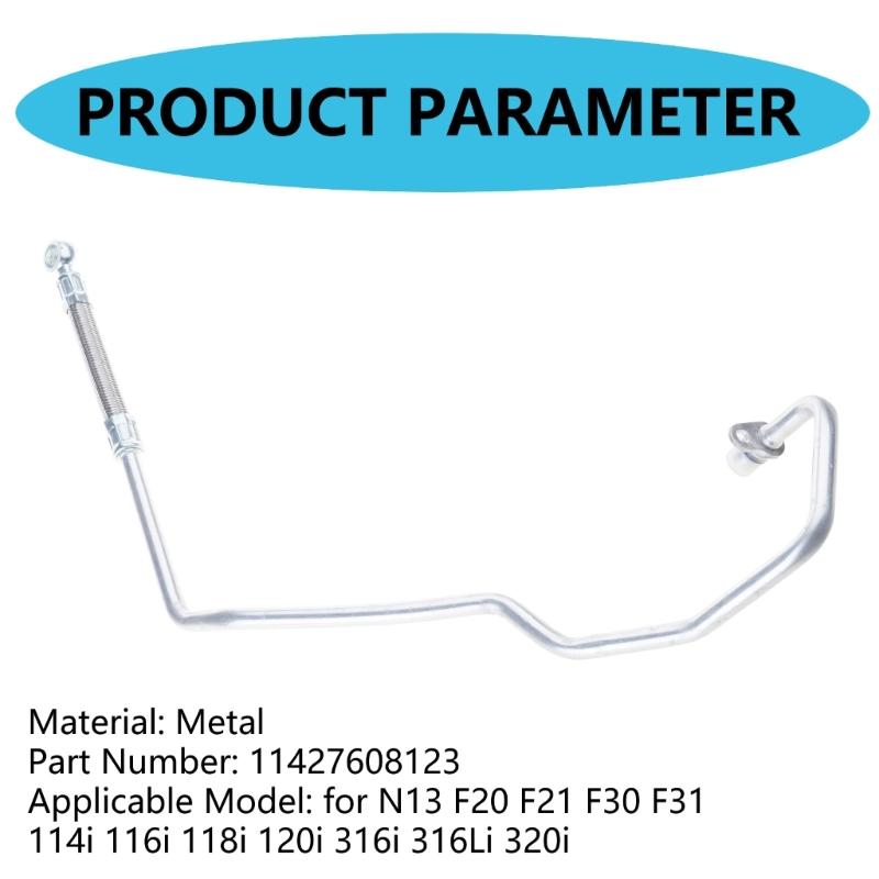 Engine Turbocharger Oil Supply Return Hose Pipe for N13 F20 F21 F30 114i 116i 11427608123 Replacement Return Hose