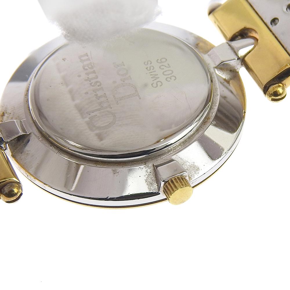 Dior Watches 3026 Silver blackDial Stainless Steel/Plated Gold Quartz Analog Display Women Used