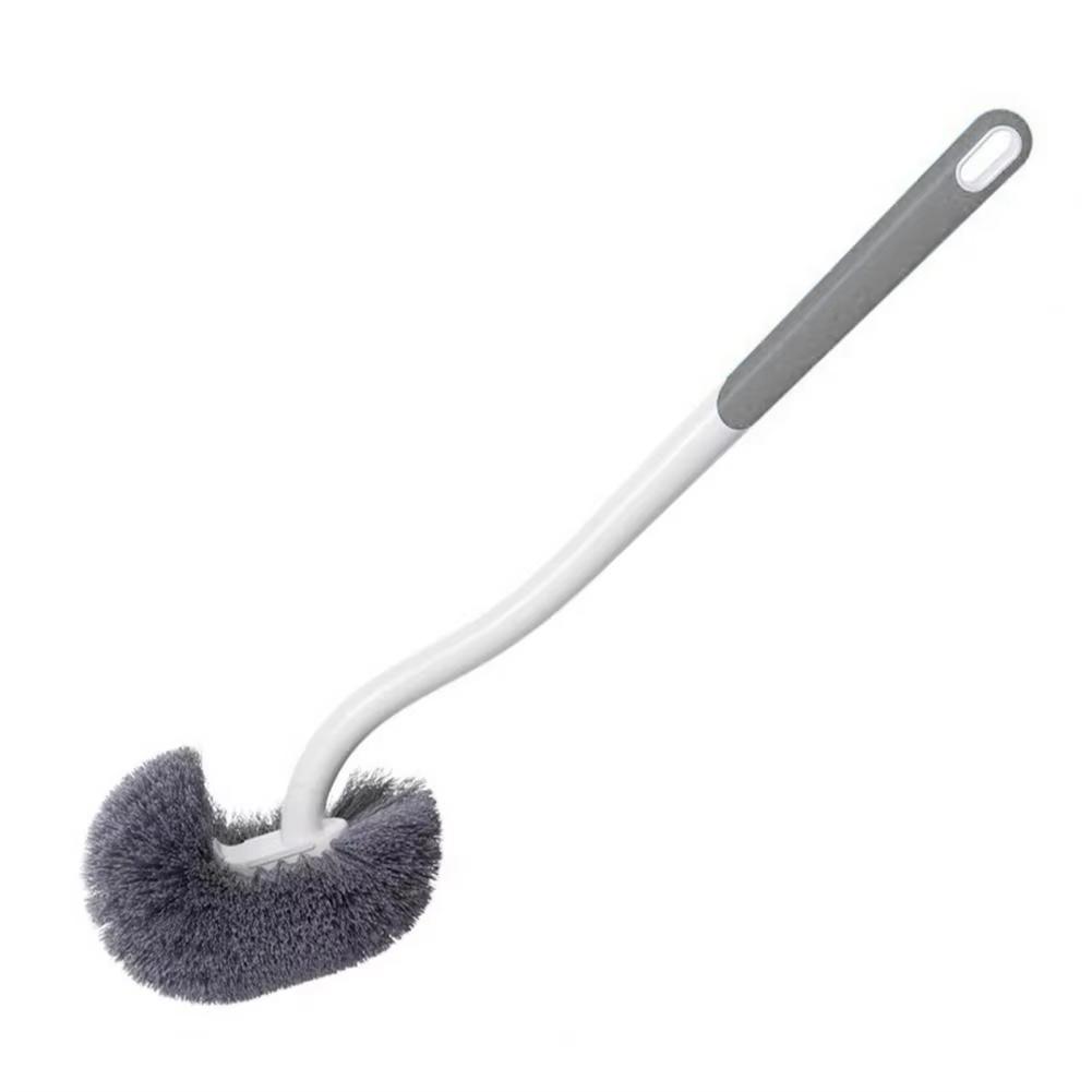 

38cm Toilet Brush With Suspension Design Hemisphere Head Extended Handle Suspension Toilet Brush Bathroom Cleaning Tool One Size