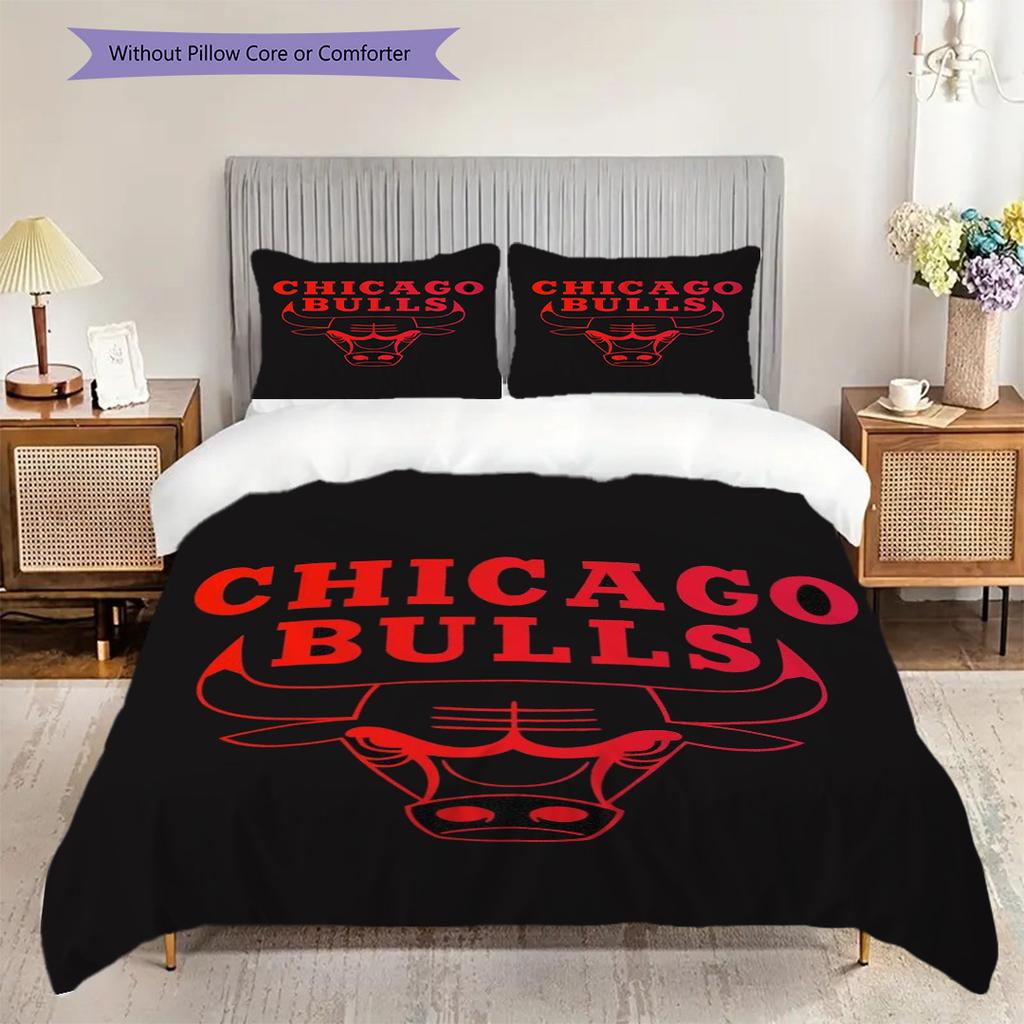 Biancheria da letto iconica Legacy dei Bulls(1 * copripiumino + 2 * federa, senza nucleo) Set biancheria da letto Copripiumino e federa Morbido e confortevole