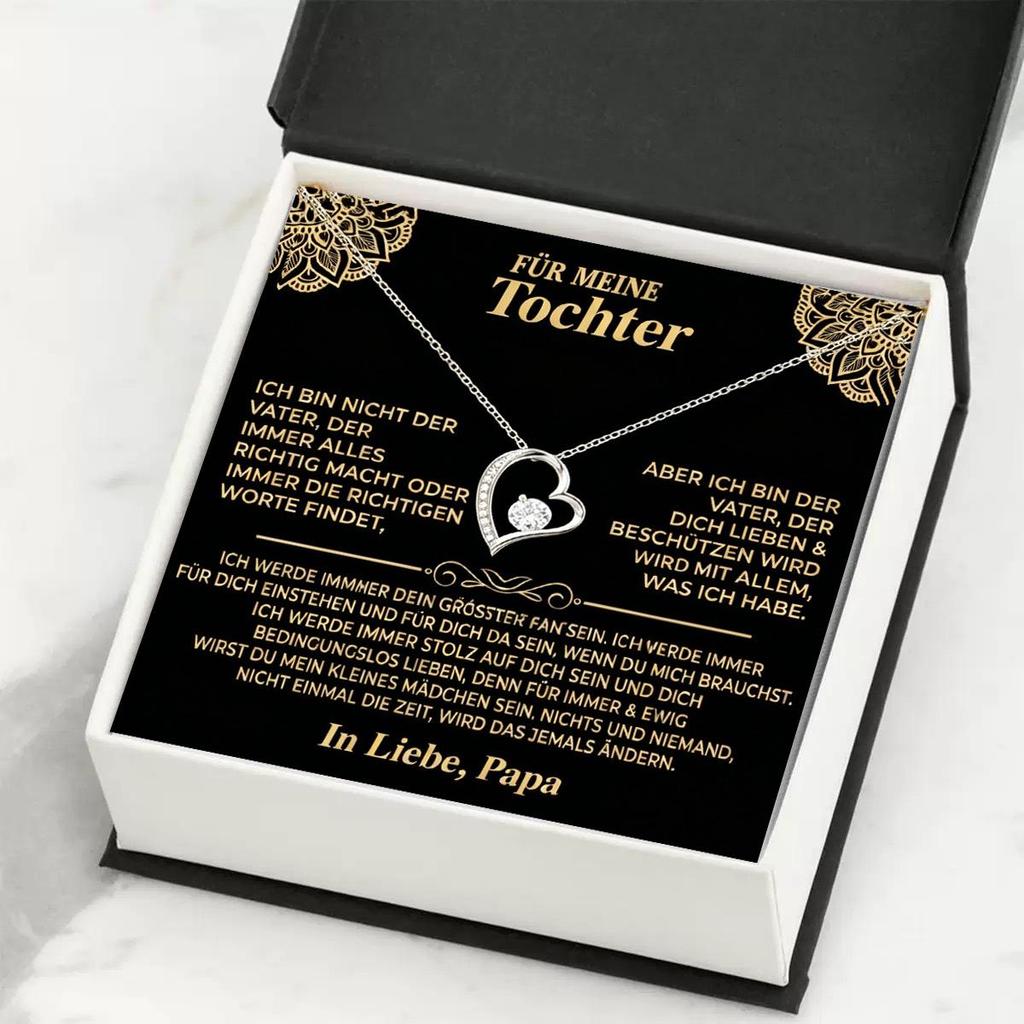 Heart-Shaped Zircon Necklace for Women - Luxury Hollow Lightweight Design, Perfect Gift Set for Daughters