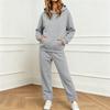 Women's Sweatsuit - Loose Fit Hoodie and Straight Leg Sweatpants Set for Casual Everyday Wear