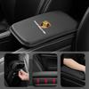Leather Car Emblems Armrest Box Pad Decoration Mat Accessories For Porsche Cayenne Panamera Macan Boxster 911 Carrera-GT 928 944