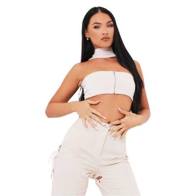 Missy Empire Womens/Ladies Ribbed Bandeau Crop Top