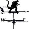 Weather Vane Ornament: Outdoor Wrought Iron Spray-Painted Roof Decoration Metal Craft