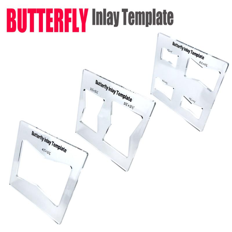 Practical Butterfly Inlay Template Portable Router Jig Template Wear Resistant Location Positioning Woodworking Tools