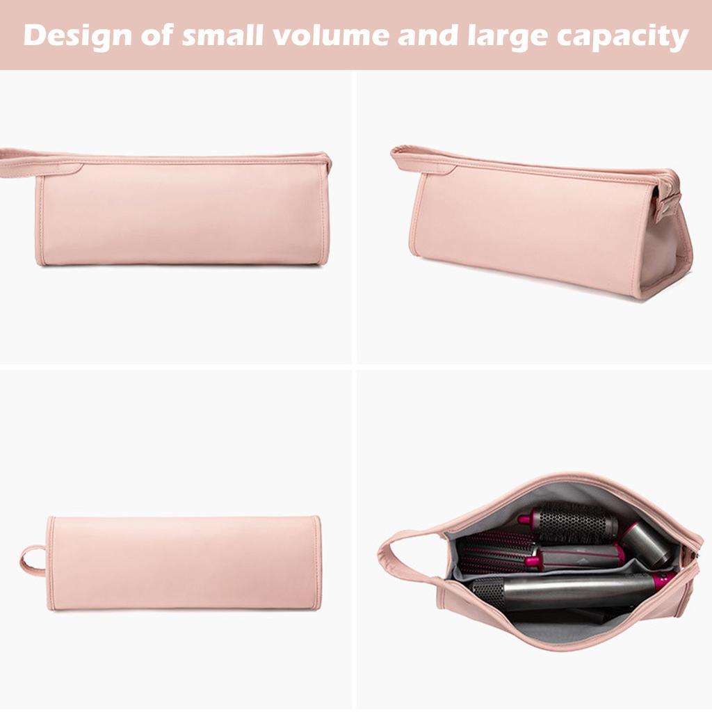 Hair Dryer Case Waterproof Hair Dryer Storage Case PU Leather Storage Bag Portable Travel Carrying Case Storage Organizer