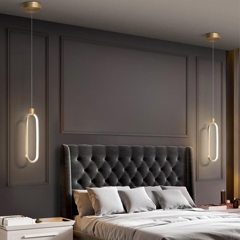 Modern LED Pendant Light Gold Black AluminiumFor Bedroom Restaurant Living Room Study Hanging Lamps Decoration Lightning Fixture