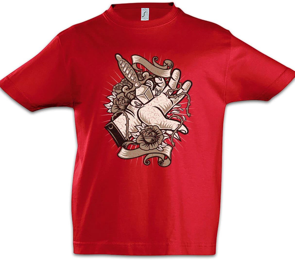 Daggered Hand Kids Boys kids boys T-Shirt Tattoo Tattooist Dagger Japan Dagger Hand 100