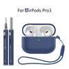 Dustproof Earbuds Cleaning Kit with lanyard Charging Box Shell Protective Case for Airpods Pro 3