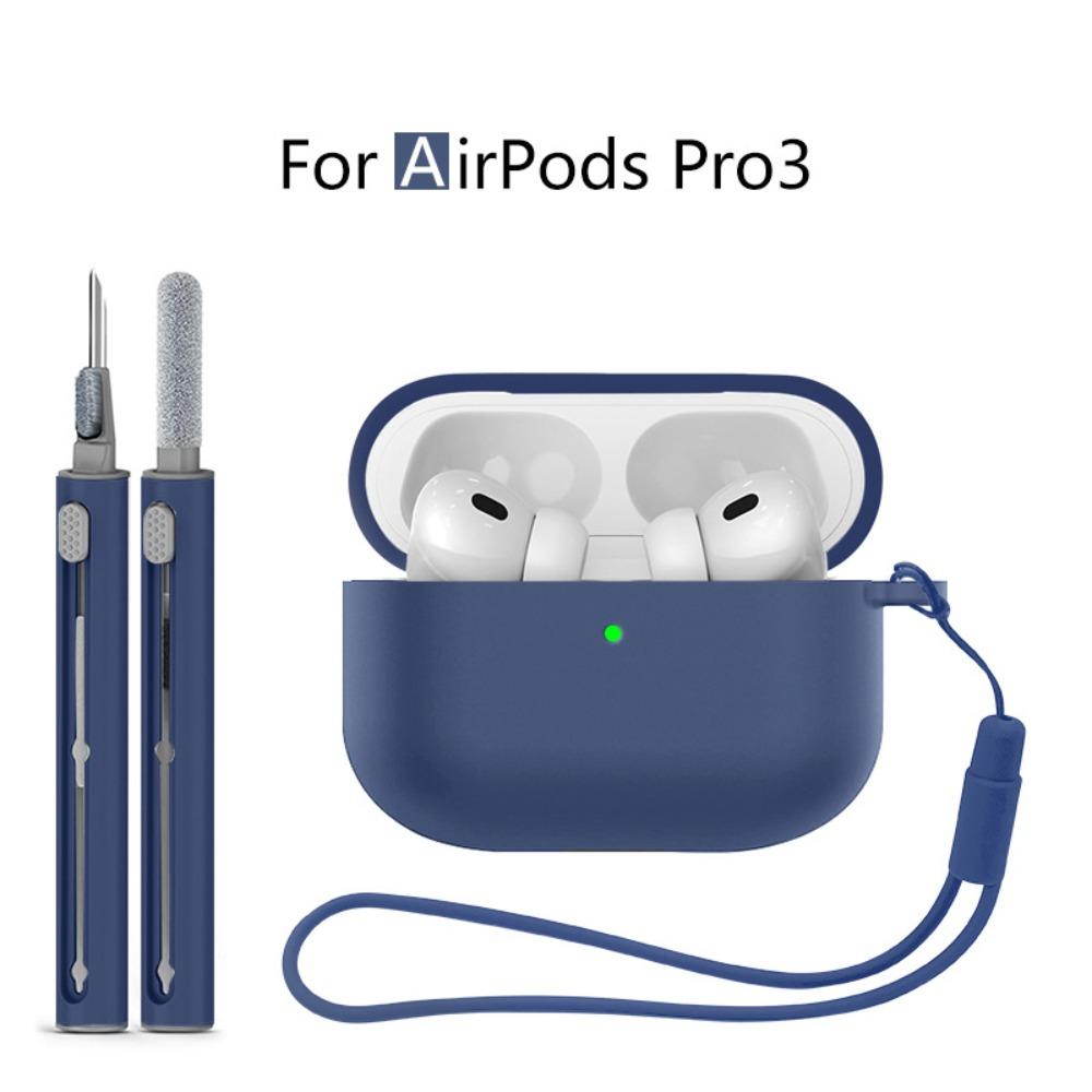 Dustproof Earbuds Cleaning Kit with lanyard Charging Box Shell Protective Case for Airpods Pro 3