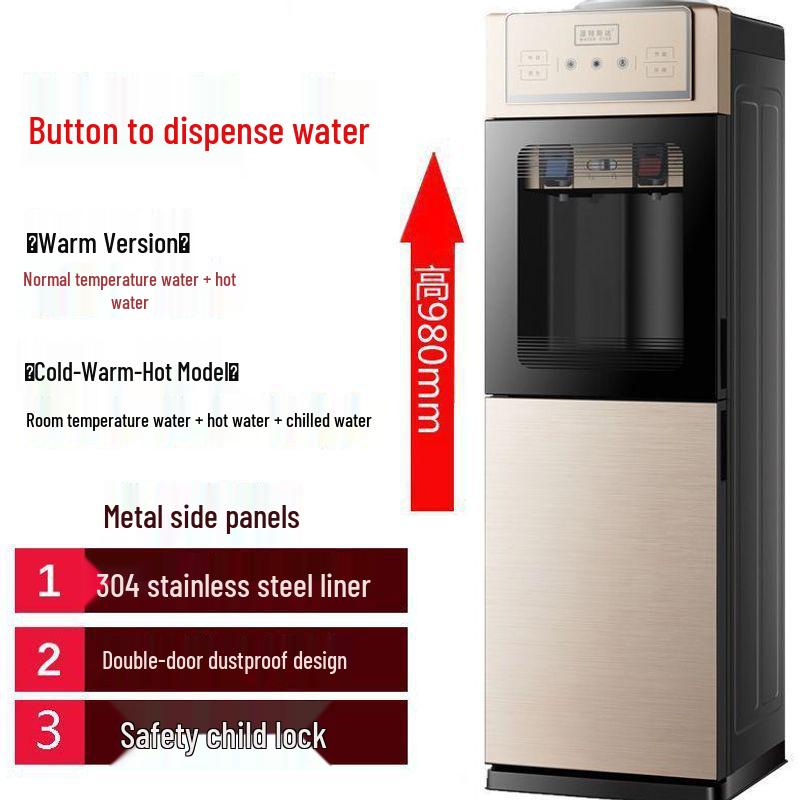Household Smart Vertical Water Dispenser with Night Light for Hot & Cold Water - Refrigeration & Heating Dual-Use, In Stock with Fast Shipping