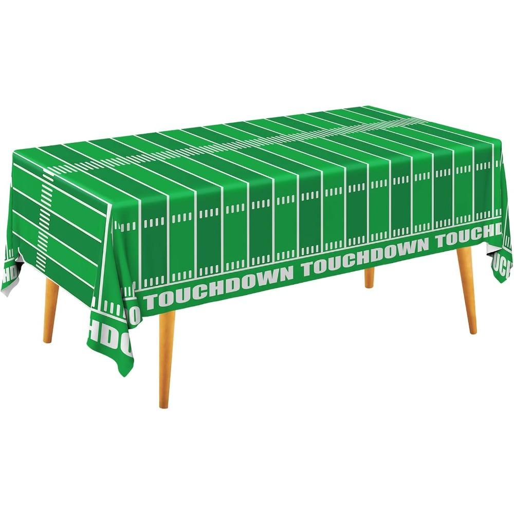 3 Stück Fußball-Thema Party Einweg-Tischdecke Kunststoff Touchdown Tischabdeckung für Geburtstag Fußballparty Spiele Dekoration