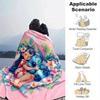 1pc Stitch Printing Blanket - Soft, All-Season Throw for Living Room, Bedroom,Personalized Gift with Adorable Cartoon Design