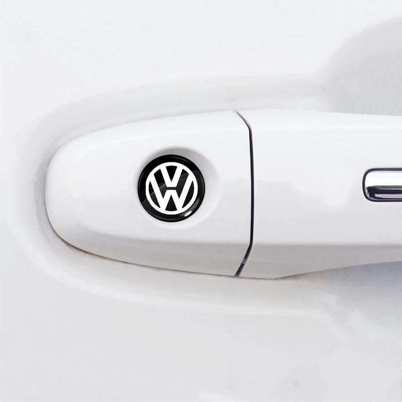 Car Lock Keyhole Stickers Door Lock Protect Car 3D Stickers For Volkswagen Golf-6 7 4 5 POLO Passat B5 B6 B7 T4 T5 Tiguan Jetta Gol