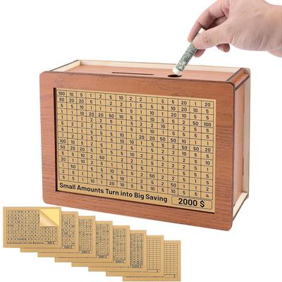 Açık Kahverengi Ahşap Para Kutusu, Çocuk Hediyesi Ahşap El Sanatları