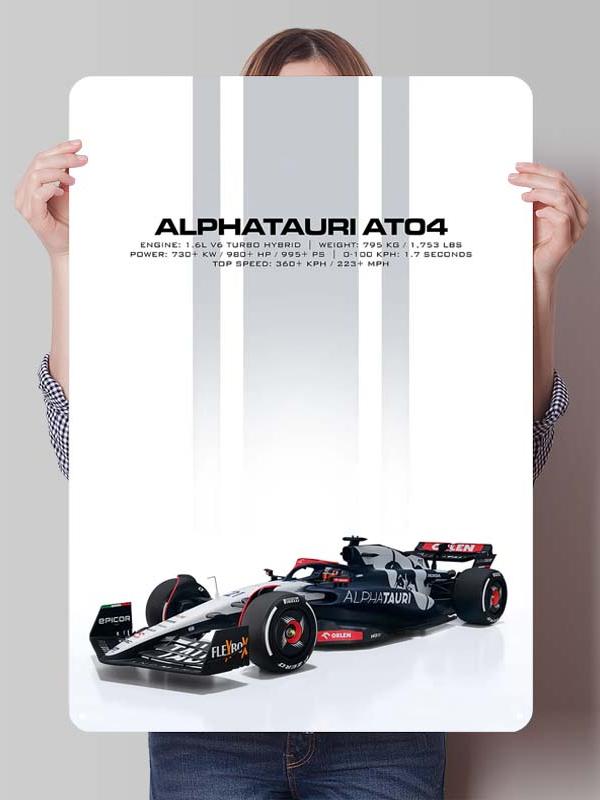 Yuki Tsunoda Racer Posters F1 Racing Metal Signs Decor for Room Decoration Custom Tin Plates for Wall Art Decoration Retro Home