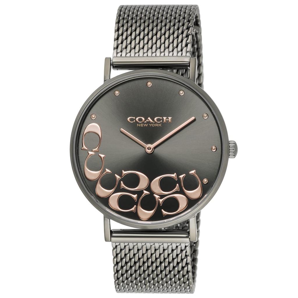 COACH PERRY 36mm Black Dial Stainless Steel Quartz Watch Women's (14503825)