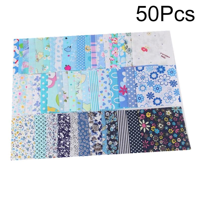 

50 шт. Швейная стеганая ткань DIY Цветочная ткань 10*10 см Хлопковая ткань для пэчворка Рукоделие Материал ручной работы С цветочным принтом 50PCS