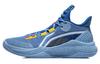 LiNing Combat Low Slip-Resistant Cushioning Wear-Resistant Low-Top Basketball Shoes Blue Yellow ABPR027-4
