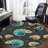 1pc Chameleon Pattern Office Round Area Rug, Indoor Mat Suitable For Office, Under Office Chairs Bedroom Living Room Home Decor, Room Deco
