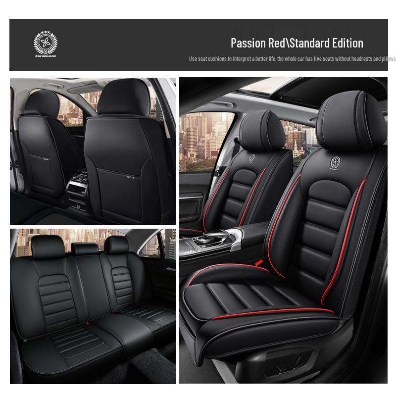 All-Season Nappa Leather Car Seat Cover - Universal Fit