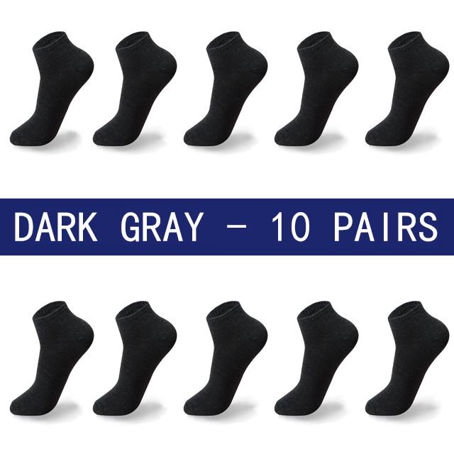 Hohe Qualität 10 Paar/Los Socken Herren Große Größe 42,43,44,45,46,47,48 Lässig Atmungsaktiv Mode Schwarz Weiß Männlich Baumwollsocken kurz