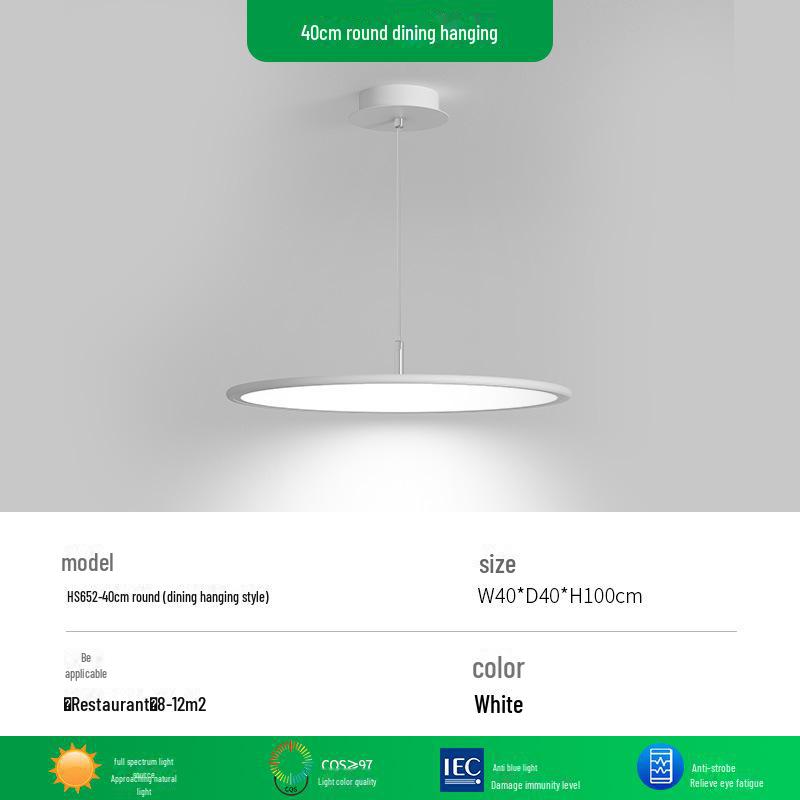 High-End Ultra-Thin Full Spectrum Round Ceiling Lamp for Living Room, Hall & Bedroom