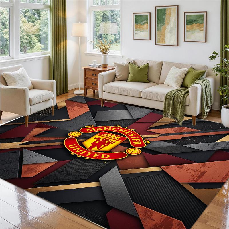 Manchester United Design Kristall Samt Teppich Weiche Dekorative Matte für Schlafzimmer Eingang