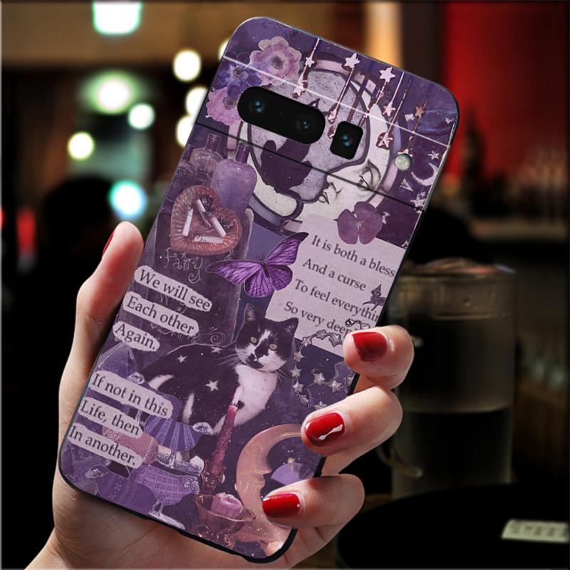 Phone Case For Google Pixel 10 9 Pro XL 9A 8 7 6 Pro Pixel 8A 7A 6A Pixel 8 7 6 5 Purple Aesthtic Case