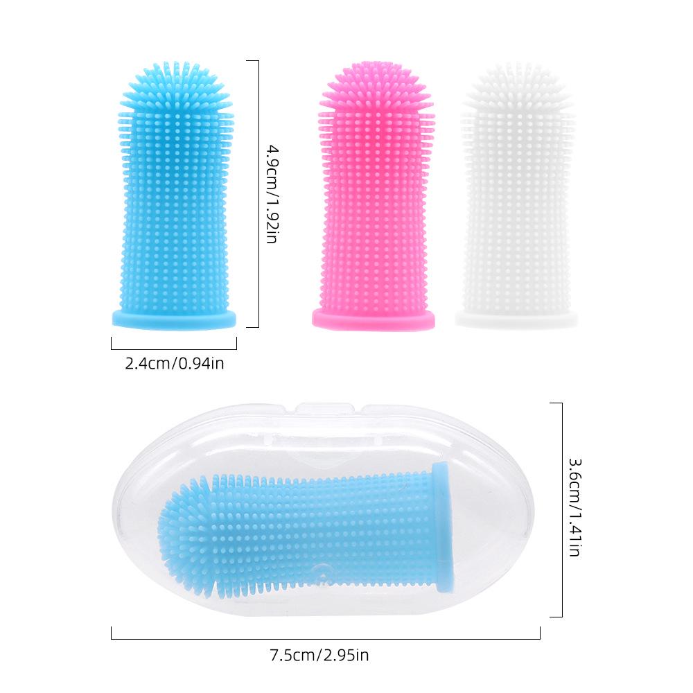 Silicone Finger Toothbrush for Dogs and Cats - Soft Gum Care Brush