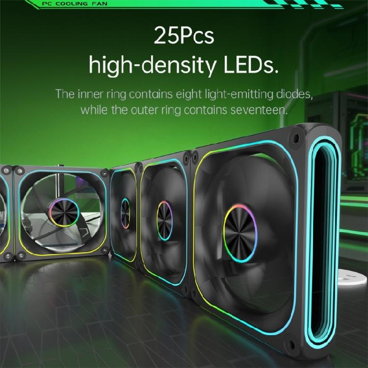 12cm ARGB Lighting PWM Controlled Mirror Design Fan Offering Robust Cooling and Aesthetic Appeal for Desktop Rigs