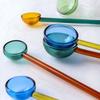 Colored Transparent Kitchen Gadgets Dessert Coffee Scoop Stirrer Stirring Spoons Tableware Spoon