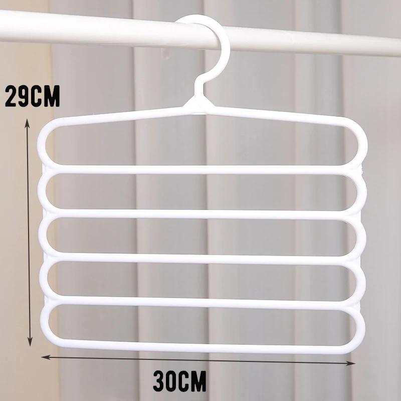 

5 в 1 Волшебная вешалка Органайзер для одежды Джинсы Брюки Шарф Галстук Хранение Шкаф Организация Гардероба Экономия места Стойка Бюстгальтер