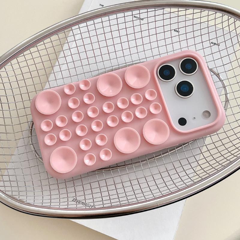 Funda de Teléfono de Silicona Líquida Suave Mate de Color Sólido con Ventosa para iPhone 17 Pro Max 15 14 13 16 Pro Max Absorbe Superficies Lisas