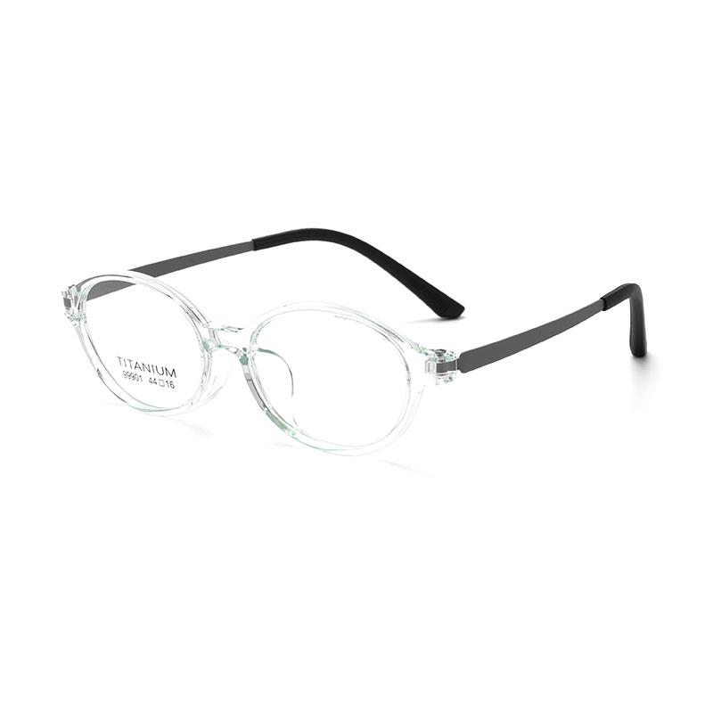 Children's Ultralight Pure Titanium Eyeglass Frames - Retro Round Design for Girls and Boys with Myopia (Model 99901T)