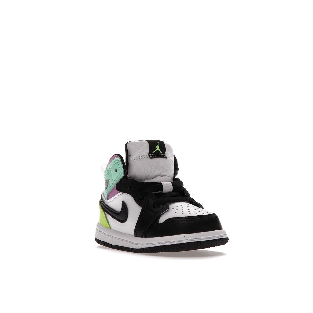 Jordan Air Jordan 1 Mid TD White Black Volt Green Glow 640735-175