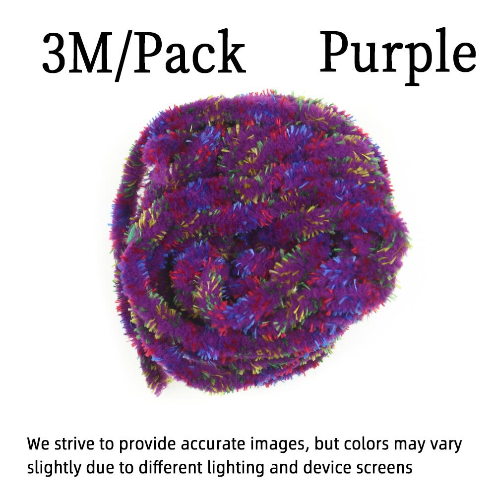 6~7mm 3M/Pack Fly Tying Material Mottled Mop Chenille for Stone Flies Emerging Caddis Nymphs Larvae Woolly Bugger