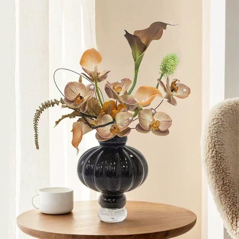 Nordic Transparent Glass Vase Minimalist Home Livingroom Tabletop Flower Arrangement Individual Art Craft Decoration Accessories
