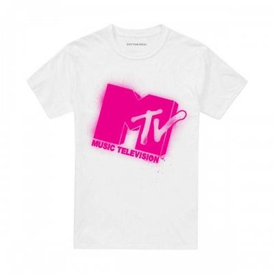 MTV Unisex Adult Spray Paint Logo T-Shirt