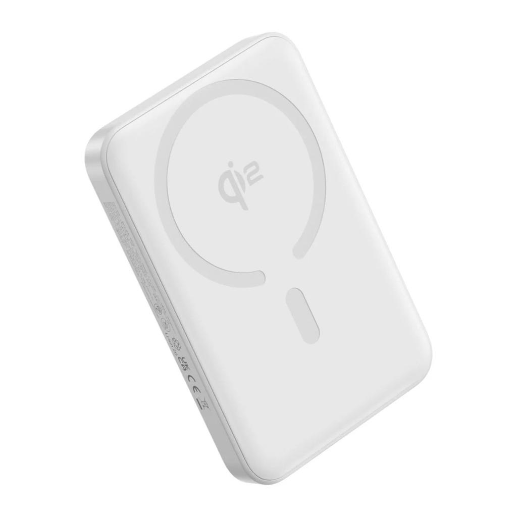 Powerbank Bezprzewodowy 10000mAh 22.5W MagSafe Z Kablem USB-C 30cm - Biały