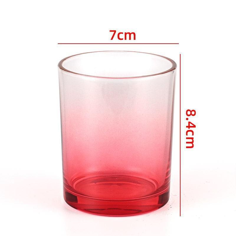 Colored Frosted Glass Candle Jar with Optional Lid - Creative Wide Mouth Design