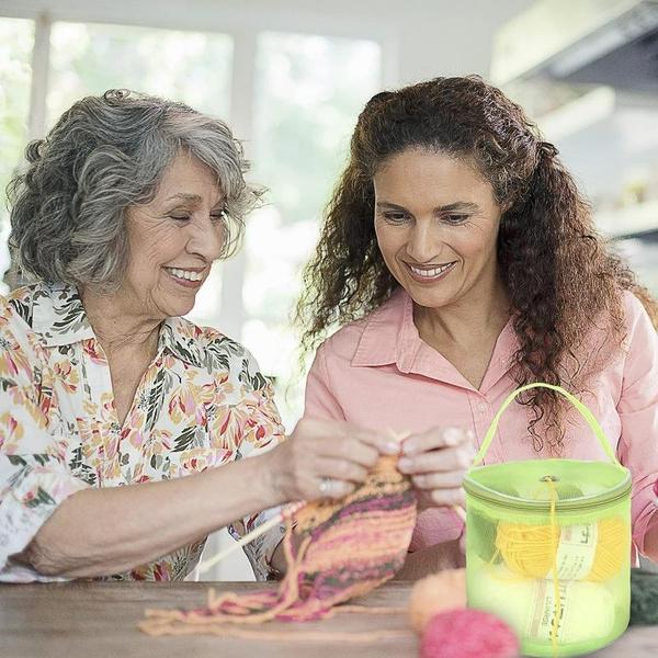 1pcs Yarn Storage Bag, Mesh Knitting Bag Round Yarn Balls Organizer for Knitting Lovers